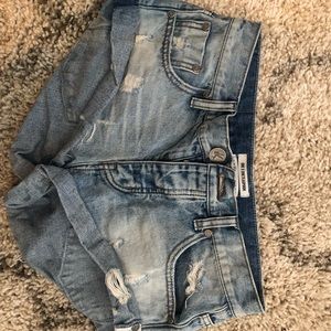 One teaspoon bandits light denim distressed shorts
